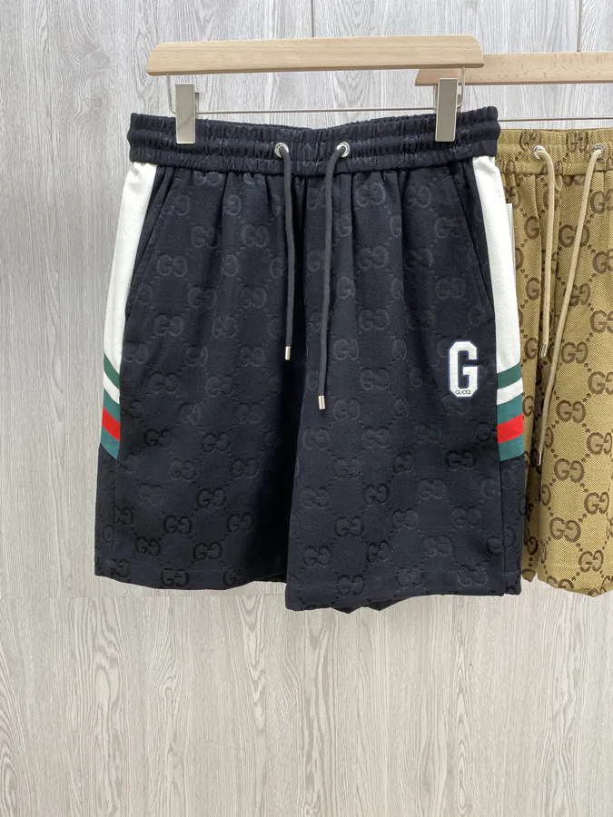 Gu** Classic Double G Monogram Casual Shorts