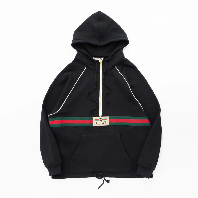 New Gucc* Black Hoodie Premium Material, Classic Logo, Unisex Design