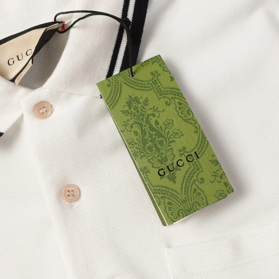 Gucc* 2024 New Arrival Pocket Cartoon Letter Embroidered Polo Shirt