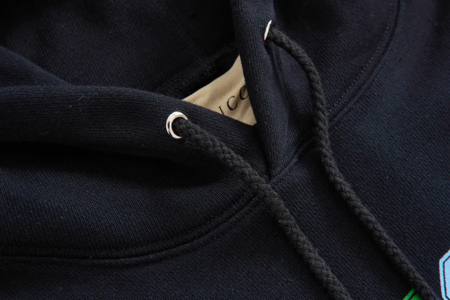 Gucc*22 Autumn Winter New Daylight Print Detachable Sleeve Hoodie