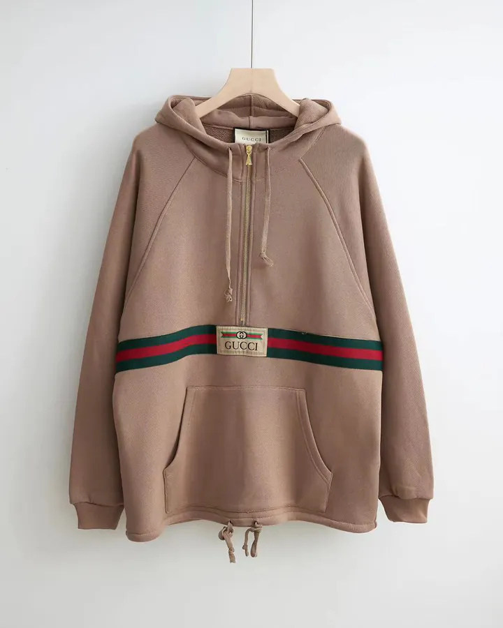 New Gucc* Coffee Colored Hoodie