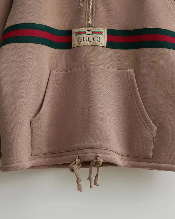New Gucc* Coffee Colored Hoodie