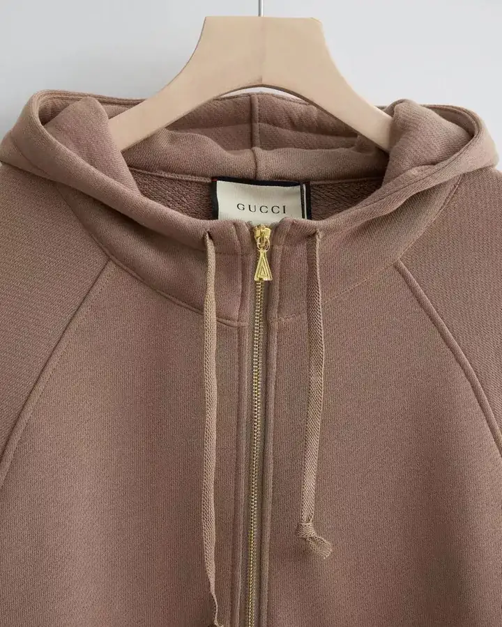 New Gucc* Coffee Colored Hoodie
