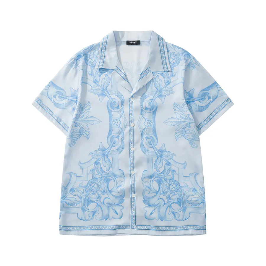 VS Barocco Sea Silk Shirt with Barocco Sea Print