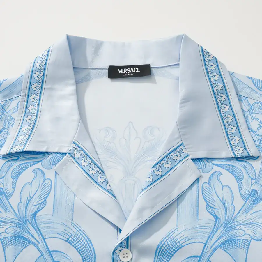 VS Barocco Sea Silk Shirt with Barocco Sea Print