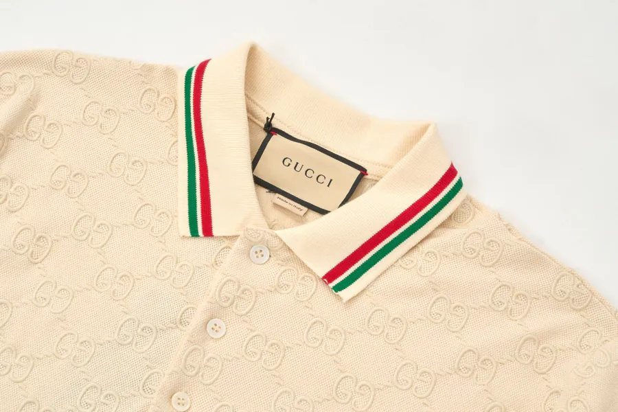 Exclusive High End Embroidery Double G Logo Short Sleeve