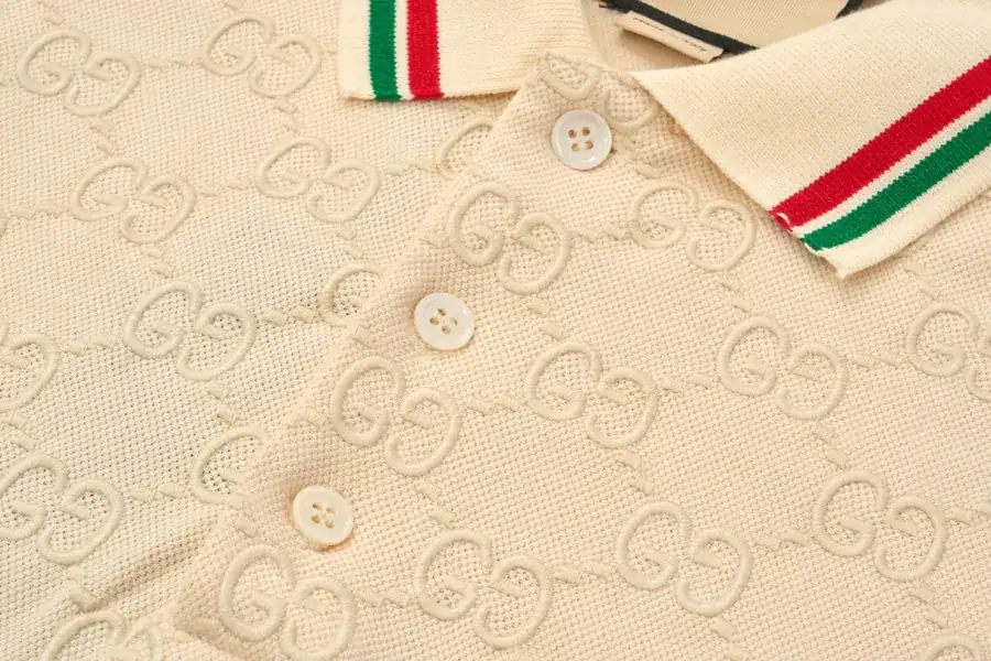 Exclusive High End Embroidery Double G Logo Short Sleeve