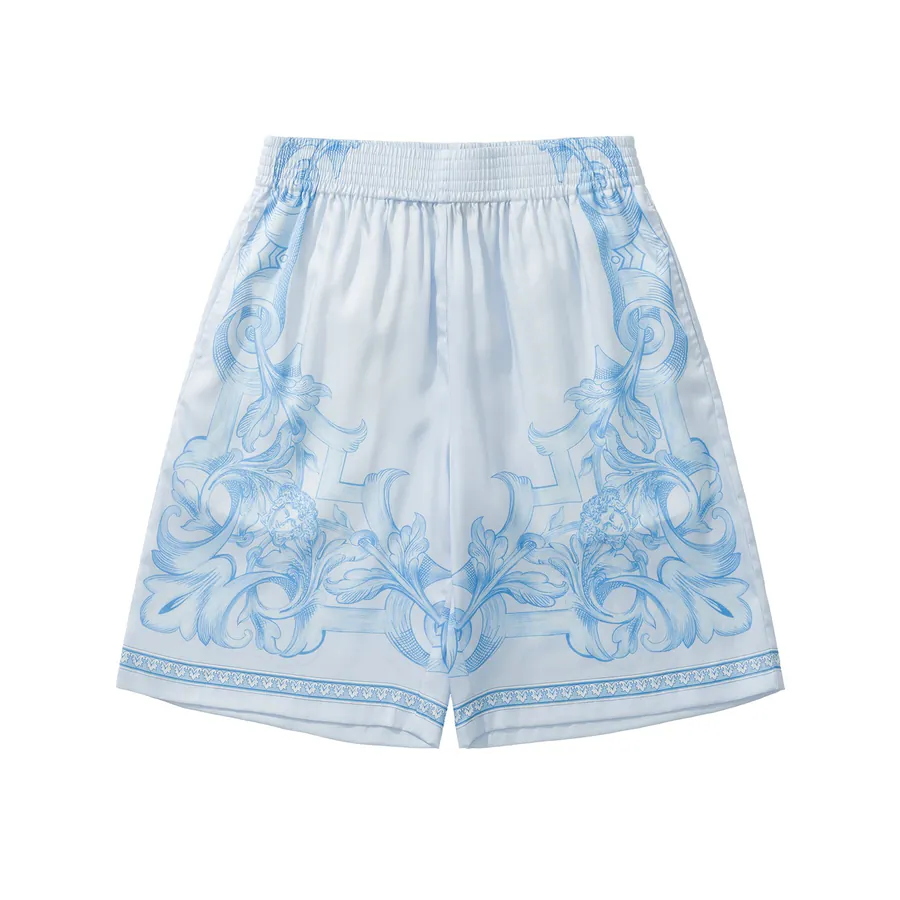 VS Barocco Sea Silk Shorts Knee Length, Side Pockets, Back Pocket