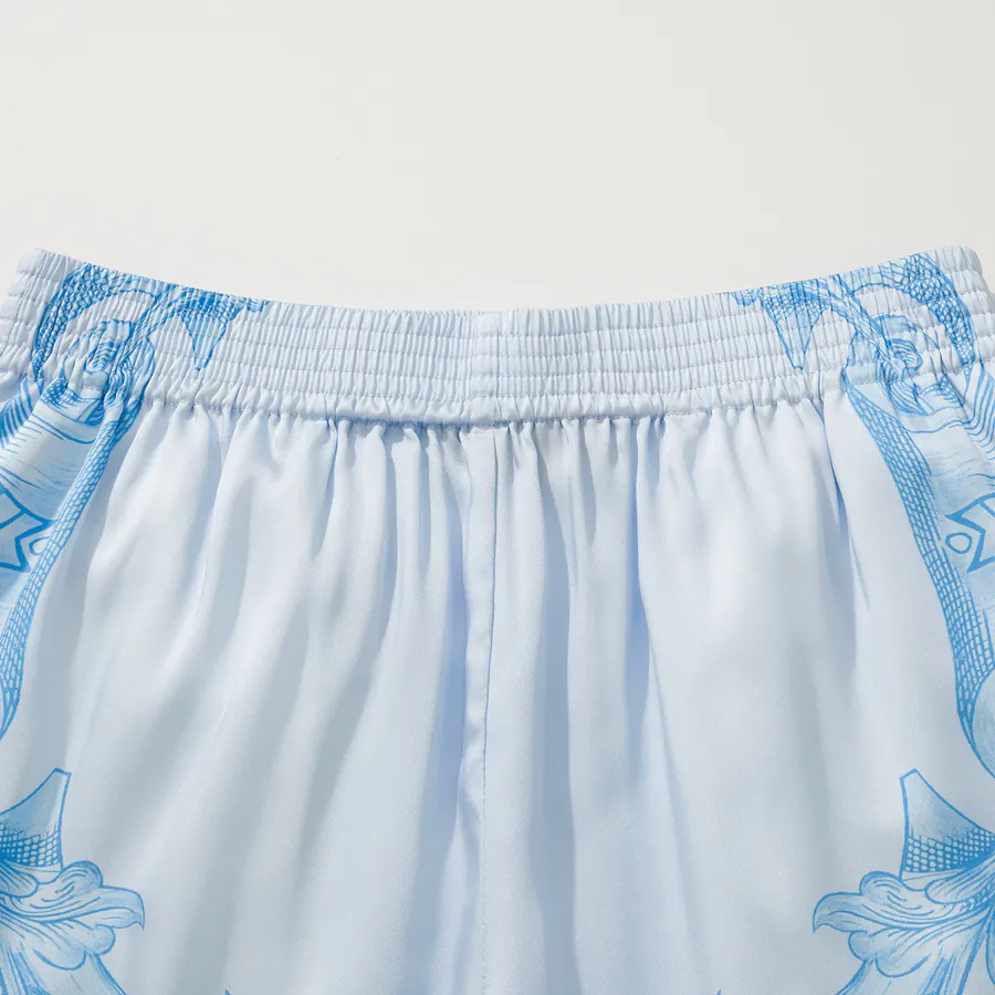 VS Barocco Sea Silk Shorts Knee Length, Side Pockets, Back Pocket