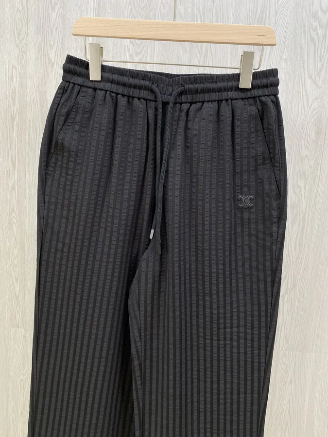 CE Cool Feeling Cotton Fabric Vertical Stripe Long Pants