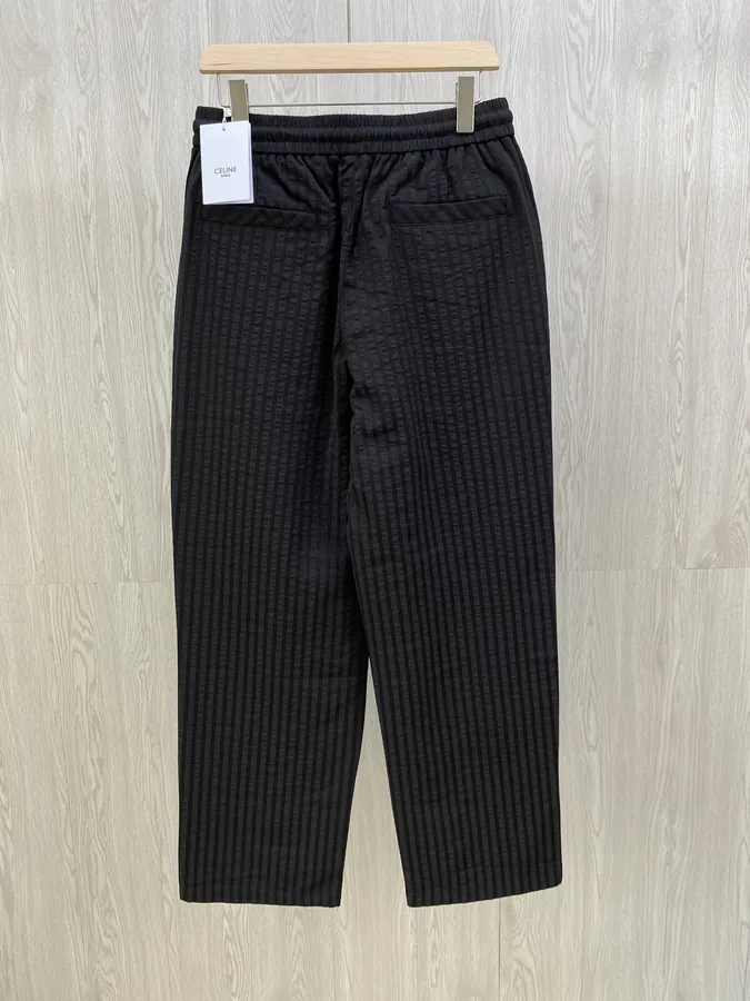 CE Cool Feeling Cotton Fabric Vertical Stripe Long Pants