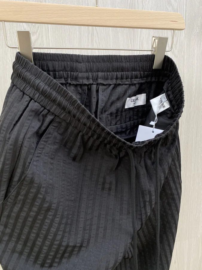 CE Cool Feeling Cotton Fabric Vertical Stripe Long Pants