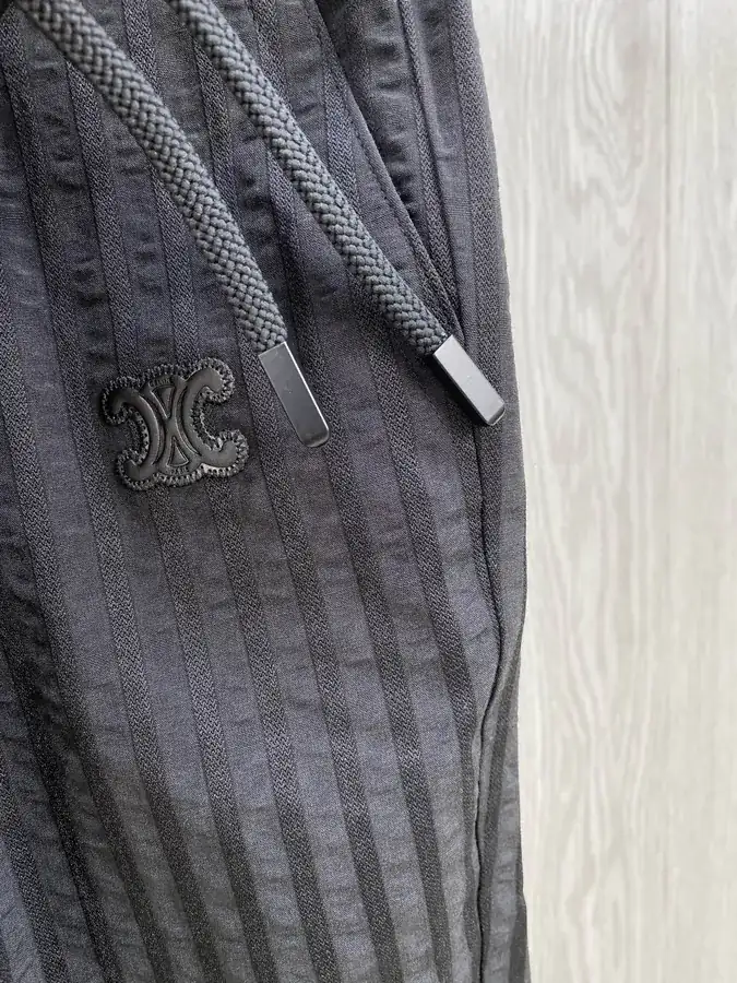 CE Cool Feeling Cotton Fabric Vertical Stripe Long Pants