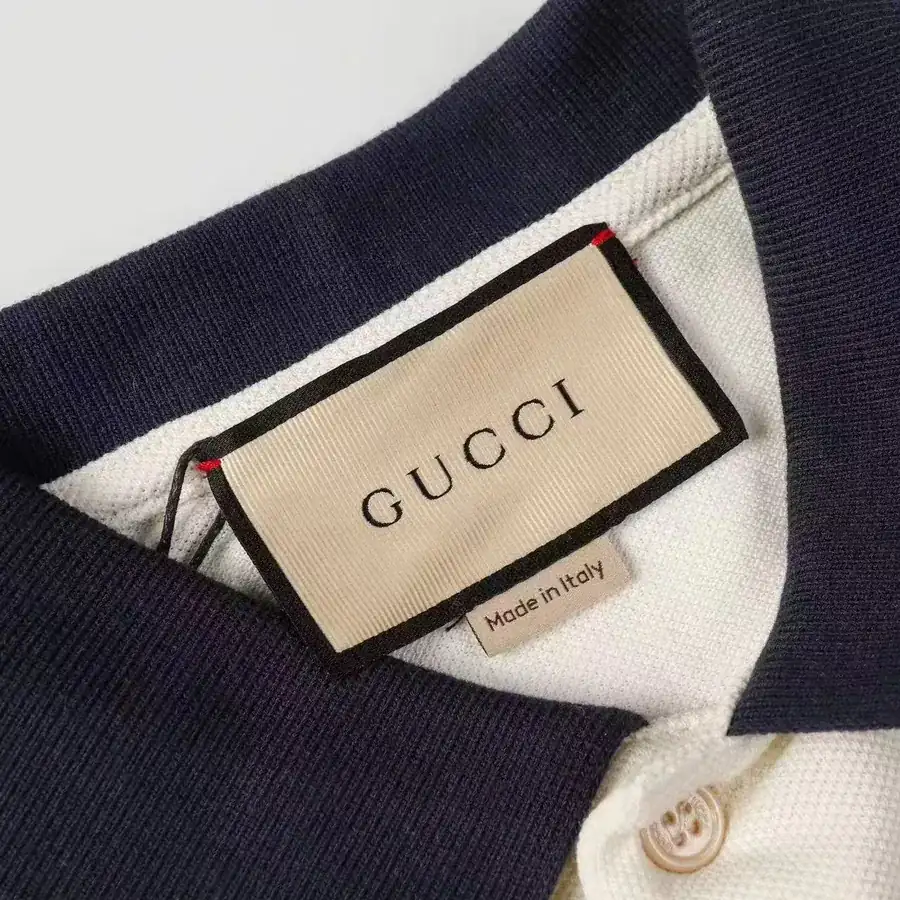 Gucc* 2024 New Arrival Green Red Embroidered Polo Shirt