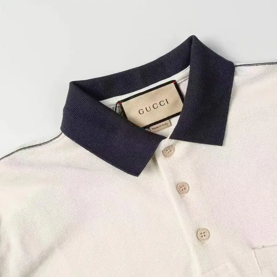 Gucc* 2024 New Arrival Green Red Embroidered Polo Shirt