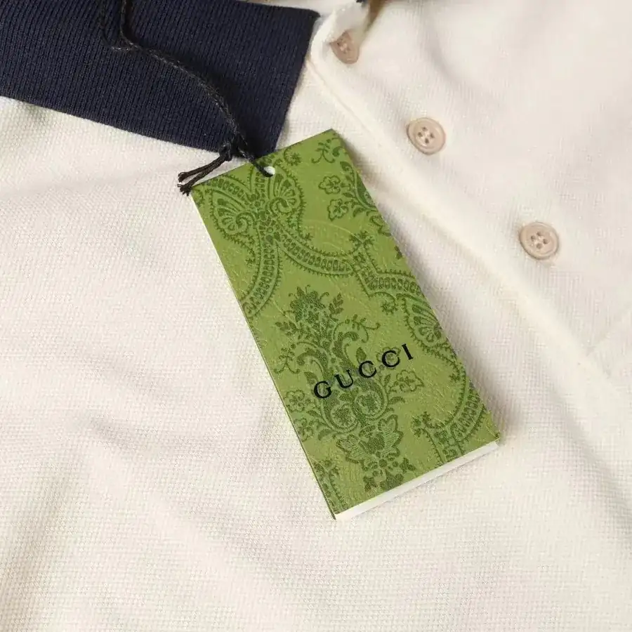 Gucc* 2024 New Arrival Green Red Embroidered Polo Shirt