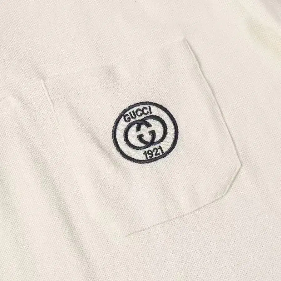 Gucc* 2024 New Arrival Green Red Embroidered Polo Shirt