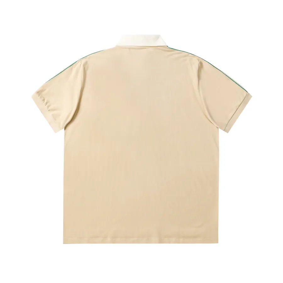 Gucc* 2024 New Arrival Green and Red Embroidered Polo Shirt