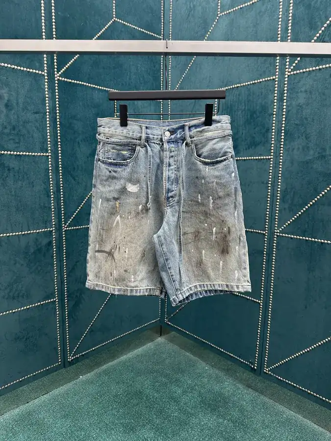 Acne 25ss New Loose Mid Rise Pocket Jeans Shorts for Men and Women