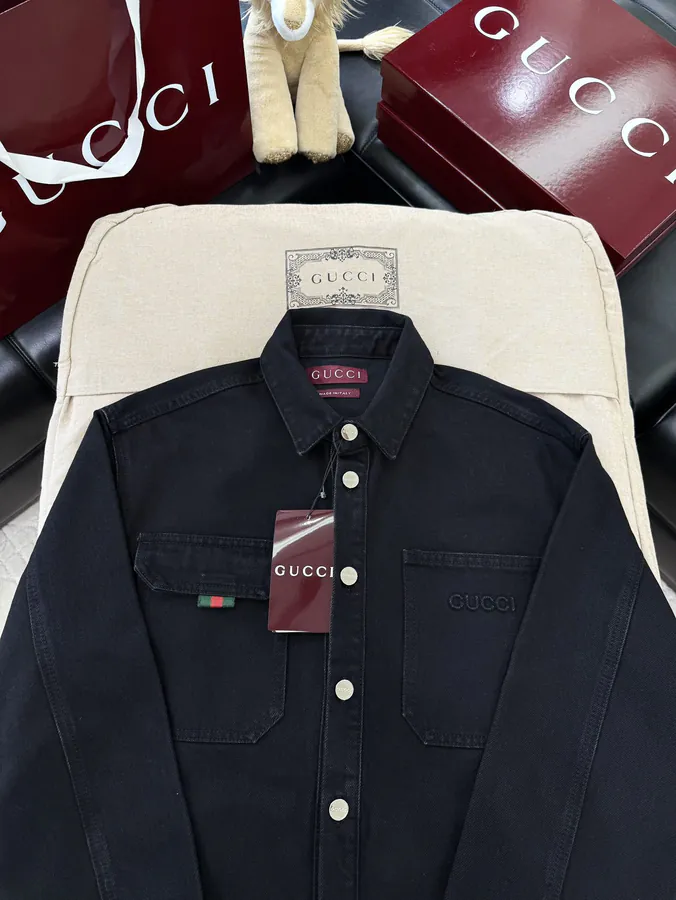 P300 Gu 2025FW Denim Pocket Embroidery Jacket