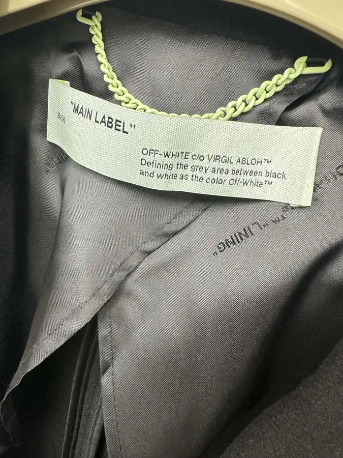 Off White ZP Full Handmade Wool Coat