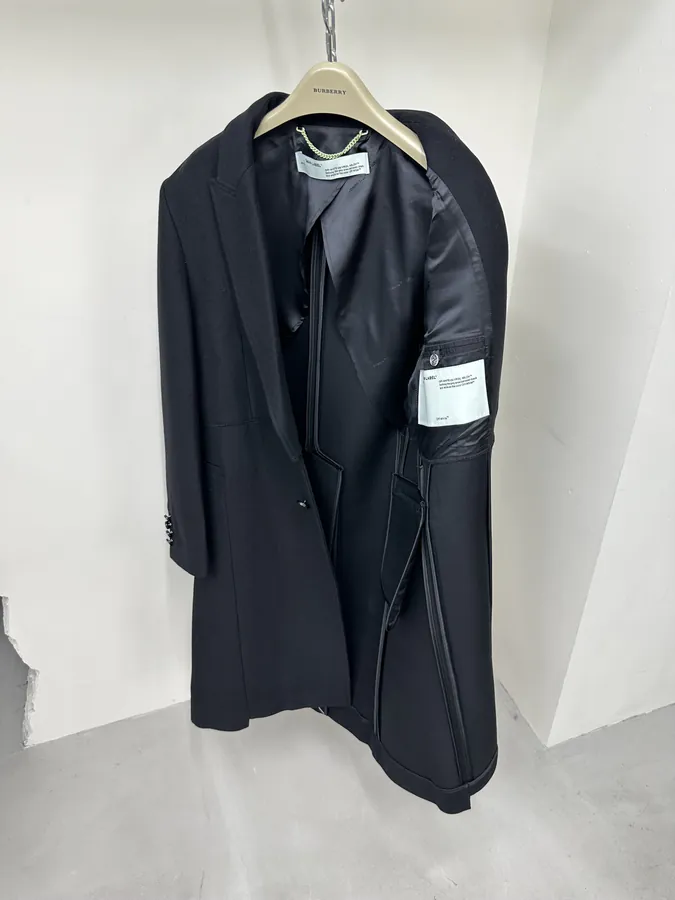 Off White ZP Full Handmade Wool Coat
