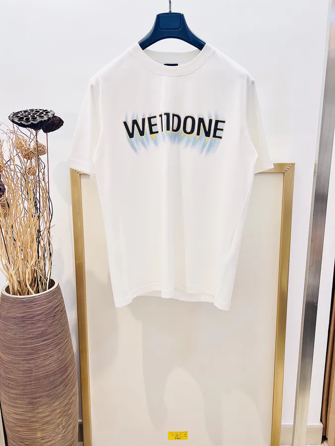 WE11DONE 25SS Gradual Logo Camlin Print Cotton Oversized T Shirt