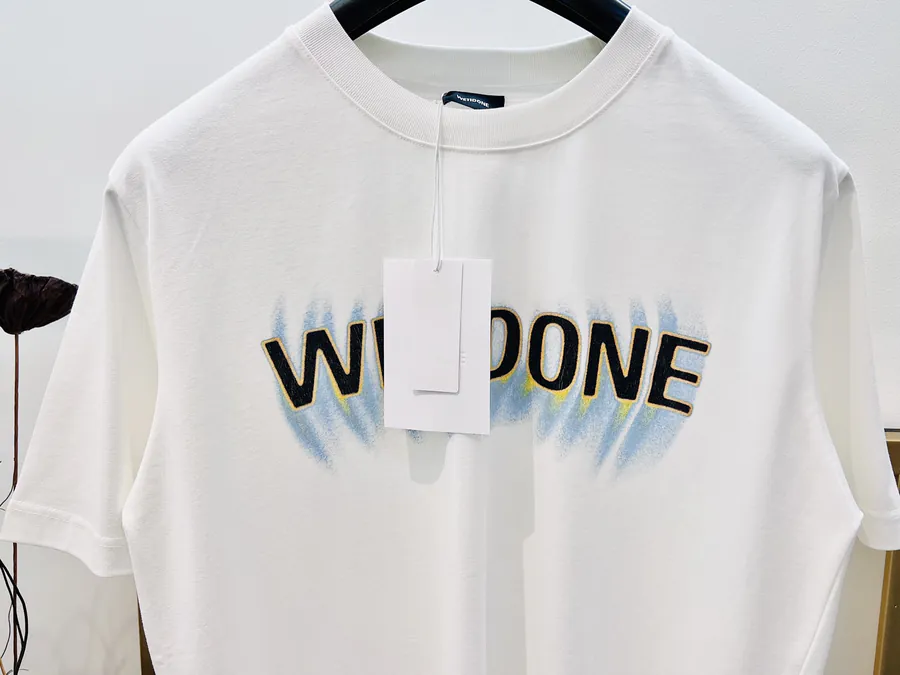 WE11DONE 25SS Gradual Logo Camlin Print Cotton Oversized T Shirt