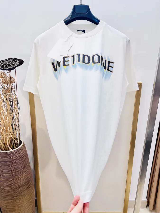 WE11DONE 25SS Gradual Logo Camlin Print Cotton Oversized T Shirt