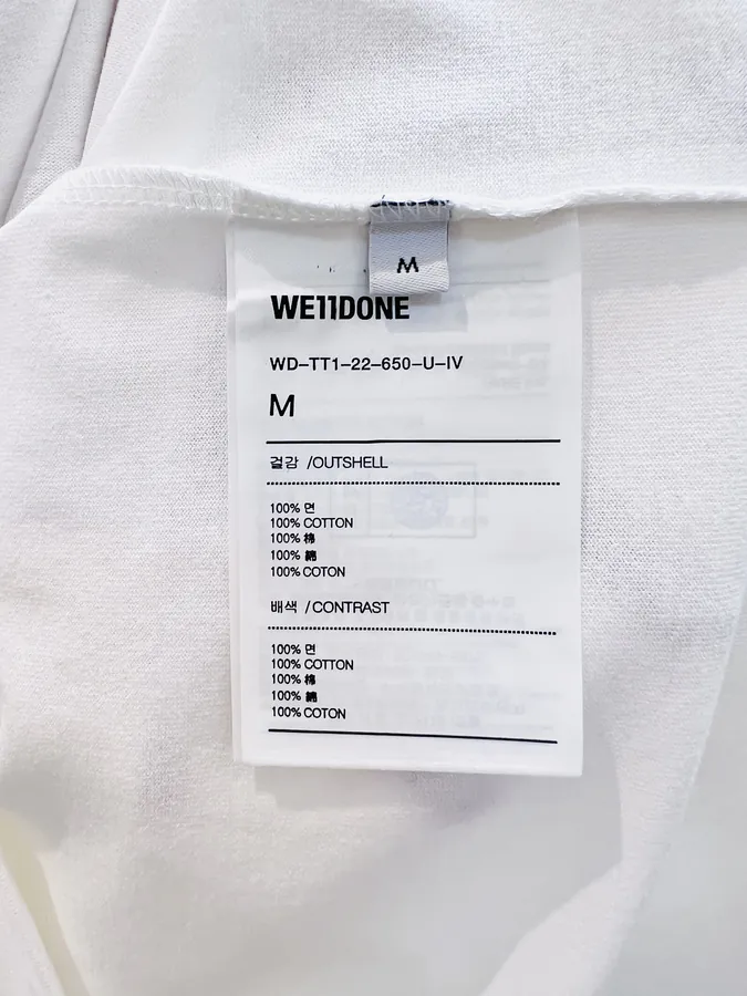 WE11DONE 25SS Gradual Logo Camlin Print Cotton Oversized T Shirt