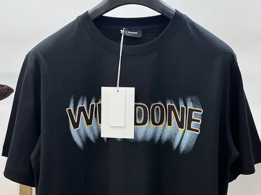 WE11DONE 25SS Gradual Logo Cotton T Shirt with Oversize Fit