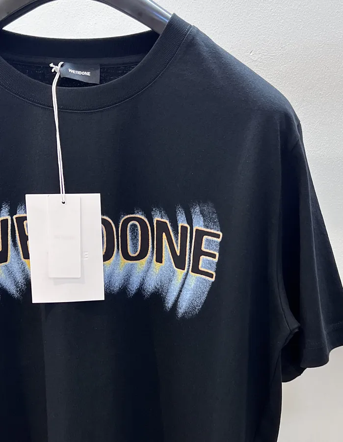 WE11DONE 25SS Gradual Logo Cotton T Shirt with Oversize Fit