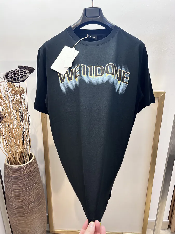 WE11DONE 25SS Gradual Logo Cotton T Shirt with Oversize Fit