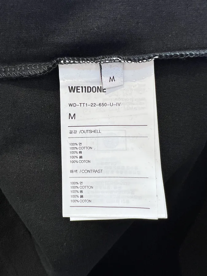 WE11DONE 25SS Gradual Logo Cotton T Shirt with Oversize Fit