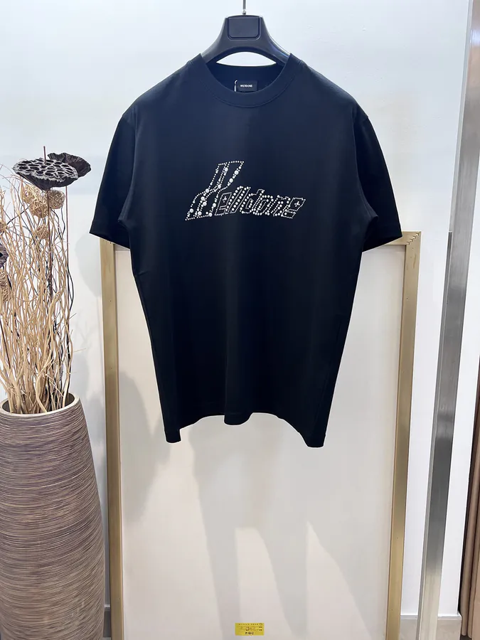 WE11DONE 25SS Oversize Cotton T Shirt in Black and White