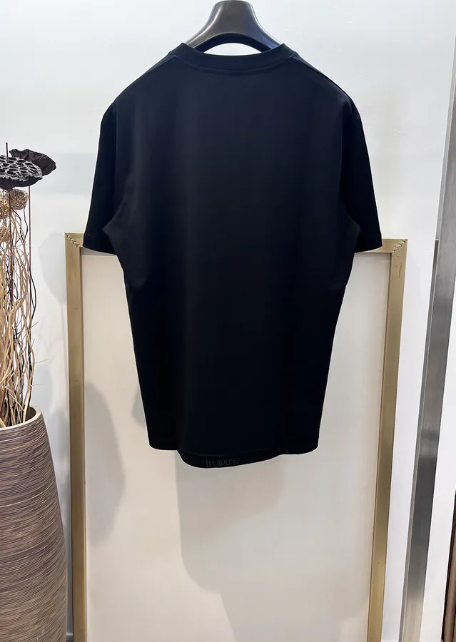 WE11DONE 25SS Oversize Cotton T Shirt in Black and White