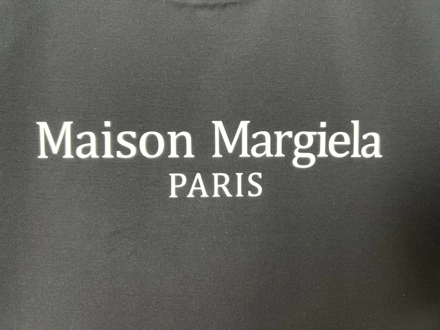 Maison Margiela 25SS Letter Print Tee with Custom 80s Double Combed Cotton