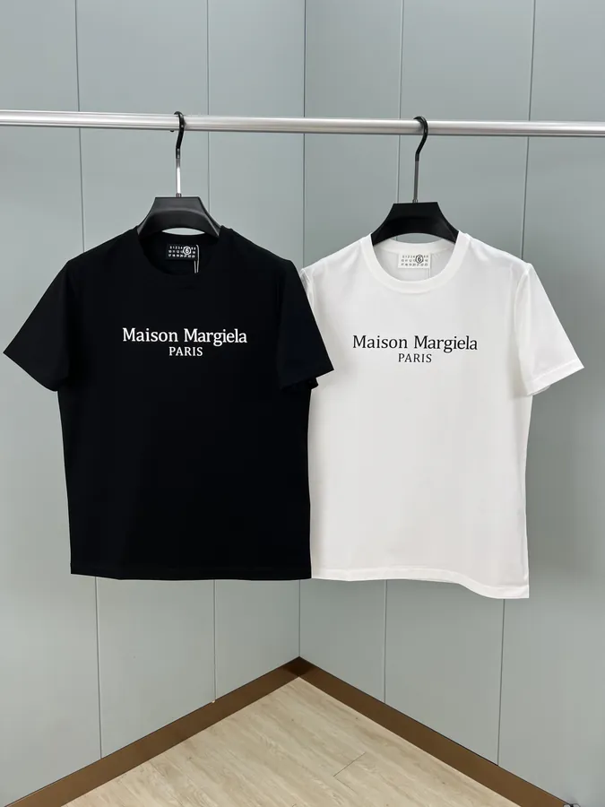 Maison Margiela 25SS Letter Print Tee with Custom 80s Double Combed Cotton