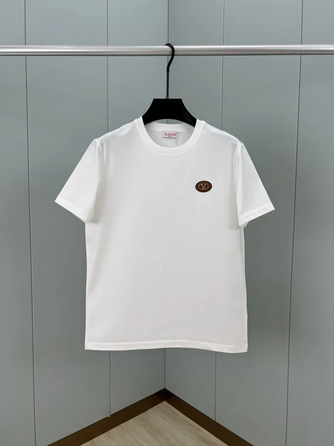 Valentino 25 Spring Summer New Logo T Shirt with Metal Embroidery