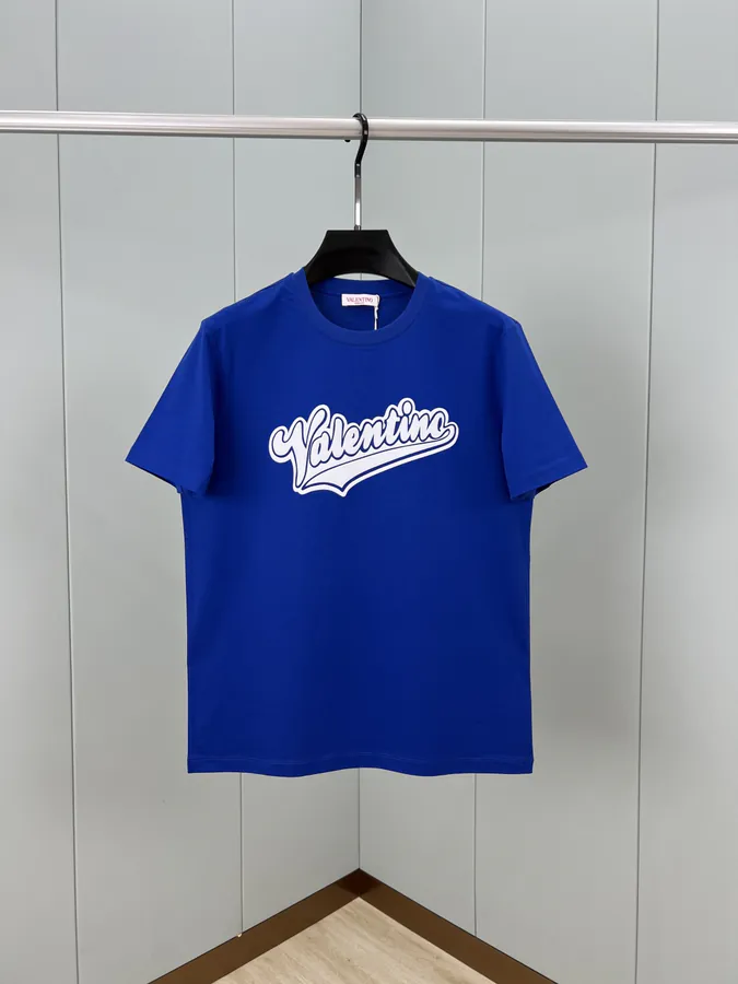 Valentino 25 Spring Summer New Collection Letter Embroidery Short Sleeve