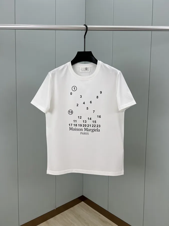 Maison Margiela 25 Spring/Summer New Print Logo Tee Custom 80s Double Silk Cotton