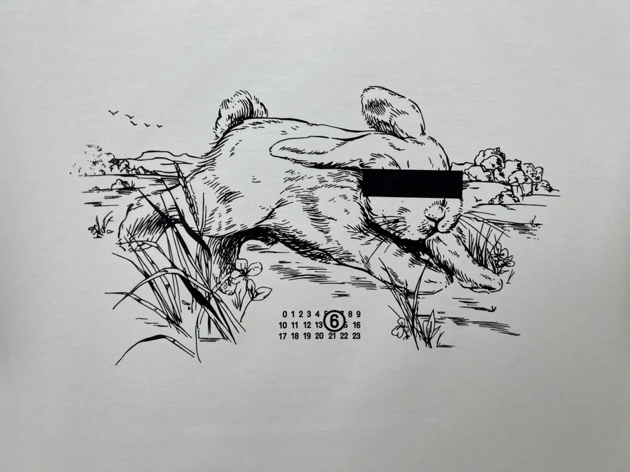 MM6 Maison Margiela 25 Spring Summer New Collection Blind Rabbit Digital Print T Shirt