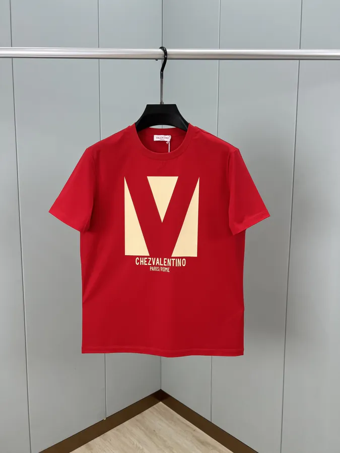 Valentino 25春夏新品印花标识短袖