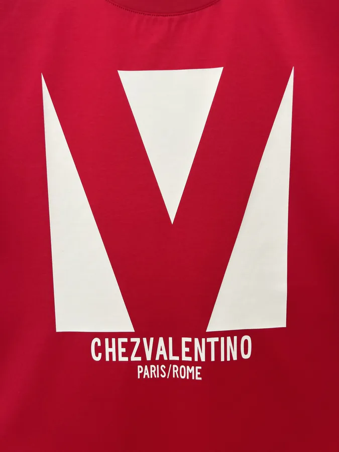 Valentino 25春夏新品印花标识短袖
