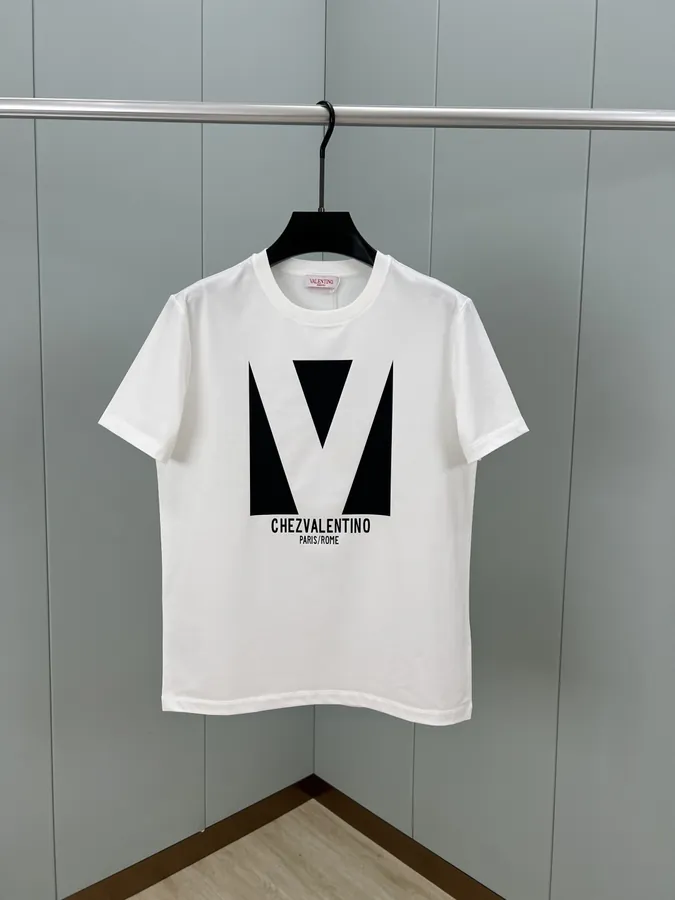 Valentino 25春夏新品印花标识短袖
