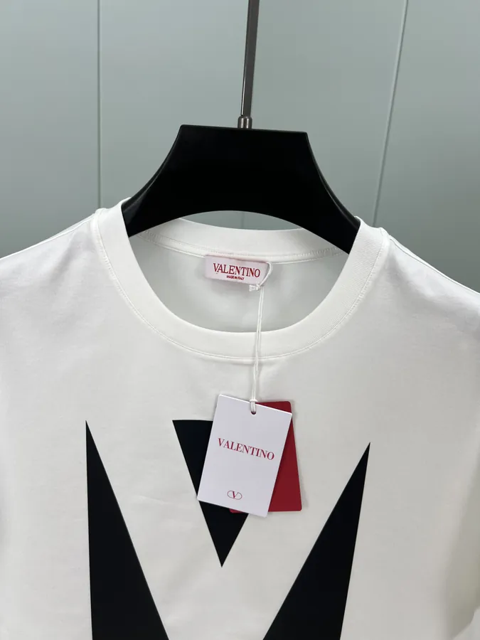 Valentino 25春夏新品印花标识短袖