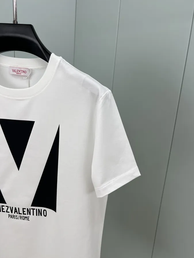 Valentino 25春夏新品印花标识短袖