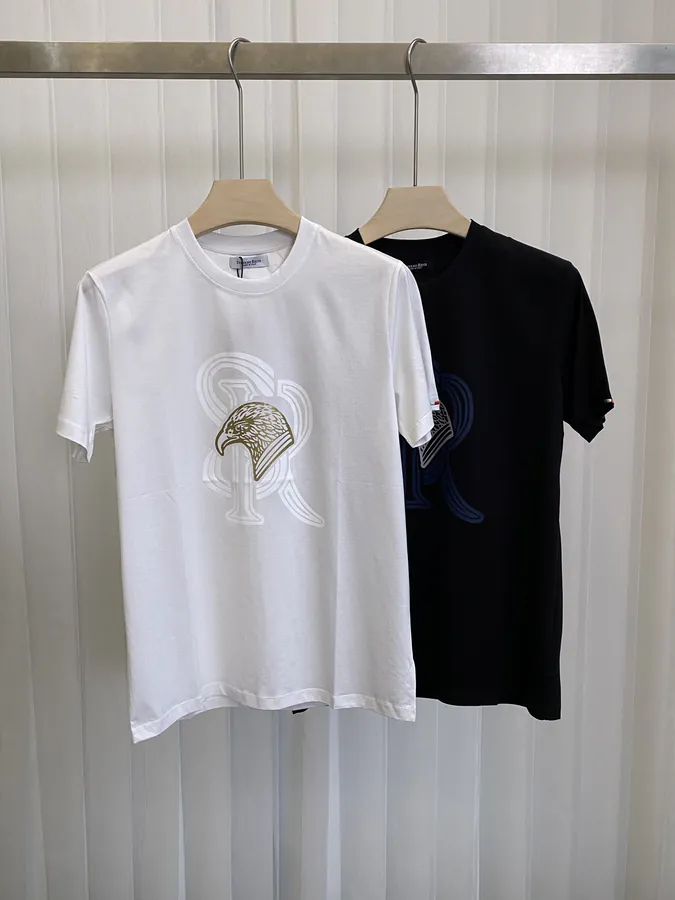 25 Stephen Embroidery Men's Round Neck Silk Cotton Short Sleeve T Shirt, M 3XL