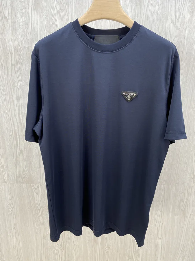 P185 PRD 25 Summer New Classic Short Sleeve T Shirt in Navy Blue