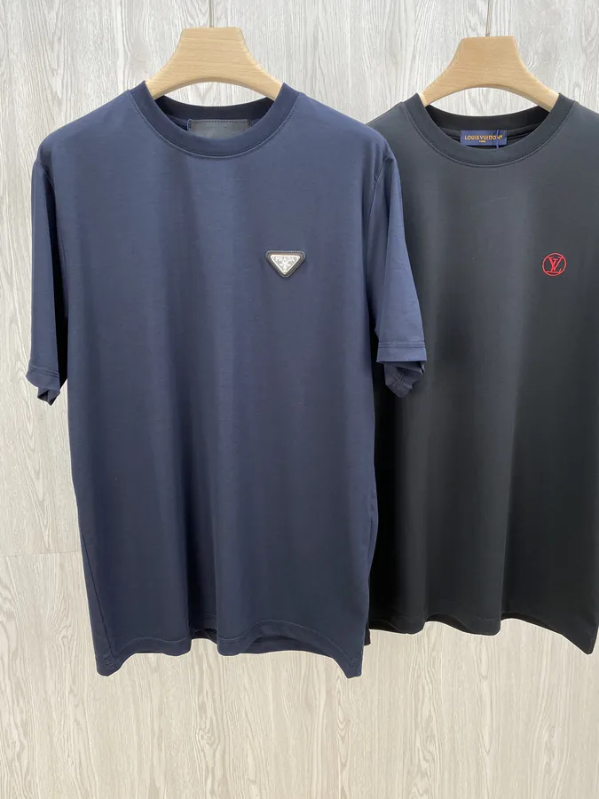 P185 PRD 25 Summer New Classic Short Sleeve T Shirt in Navy Blue